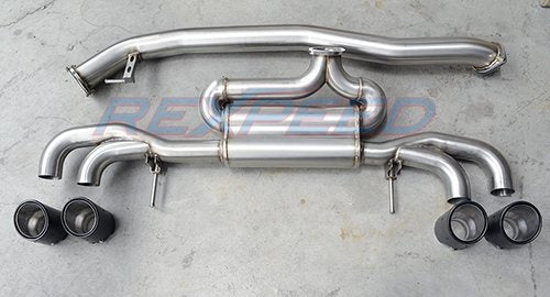 Rexspeed  GTR R35 Stainless Steel Muffler - Dry Carbon Tips