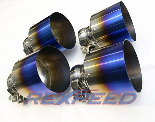 Rexspeed  GTR R35 Stainless Steel Muffler - Dry Carbon Tips