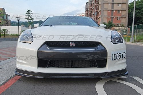 Rexspeed  GTR R35 M-Style Carbon Fiber Splitter - Gloss Finish