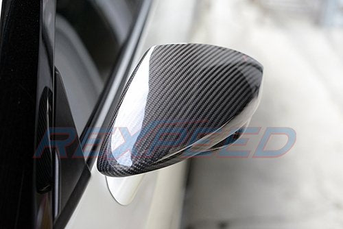 Rexspeed GTR R35 M-Style Dry Carbon Mirror Covers - Gloss finish