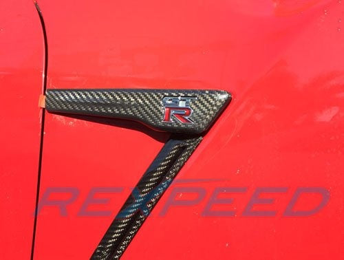 Rexspeed GTR R35 Dry Carbon Emblem Covers 2015+ (Gloss Finish)