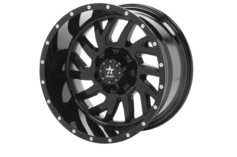 RBP 65R Glock 22x12 6x139.7 BP / 4.75 BS -44mm Offset 78mm CB (Hub Centric) Gloss Black Wheel