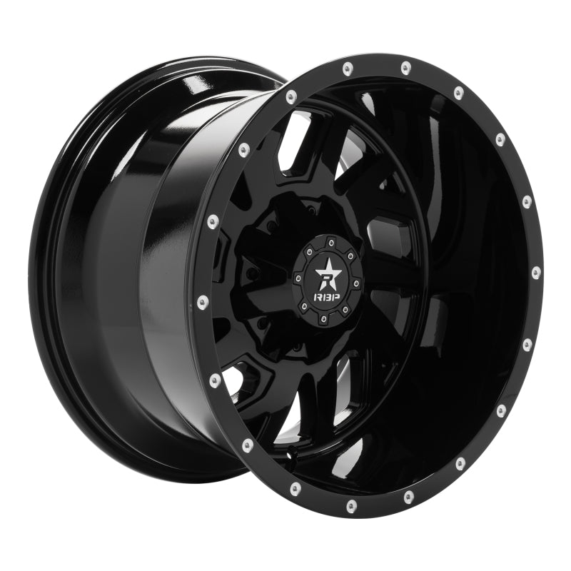 RBP 65R Glock 20x12 6x139.7 BP / 4.75 BS -44mm Offset 78mm CB (Hub Centric) Gloss Black Wheel