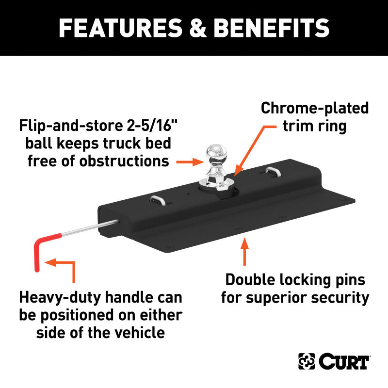 Curt Universal Double Lock Gooseneck Hitch