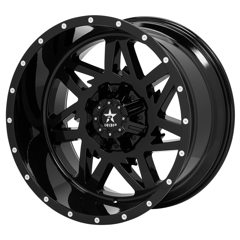 RBP 71R Avenger 22x12 6x139.7 BP / 4.75 BS -44mm Offset 78mm CB (Hub Centric) Gloss Black Wheel