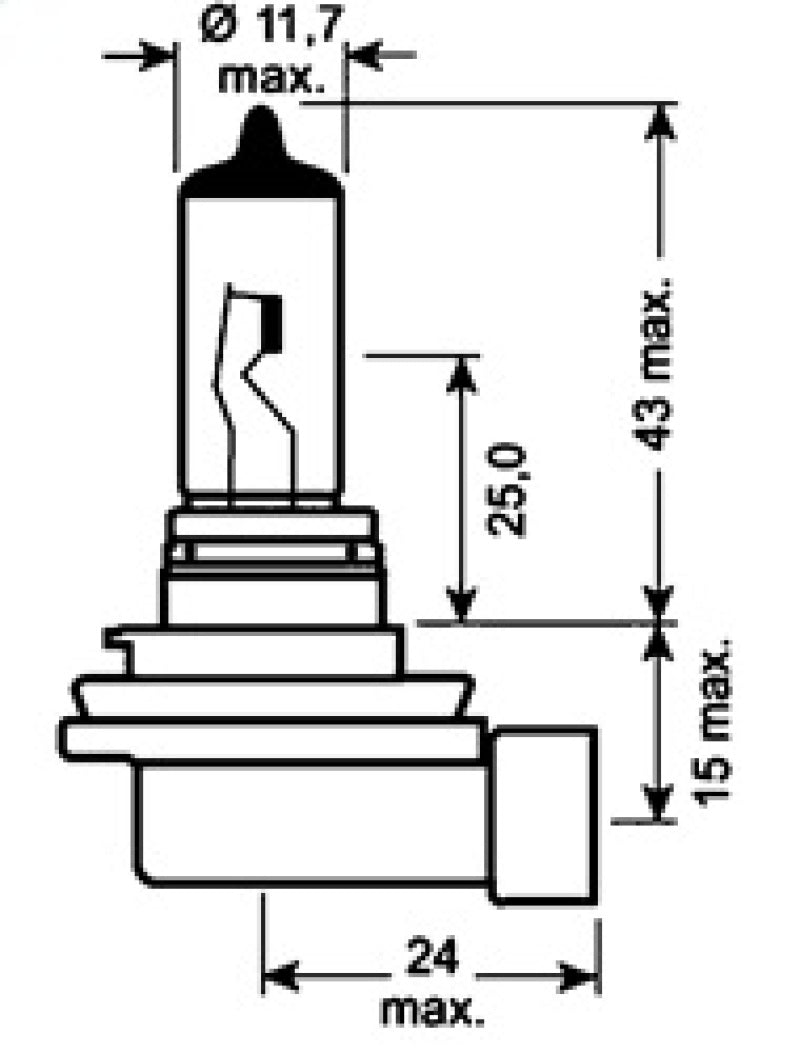 Hella H9 12V/65W Haologen Single Bulb