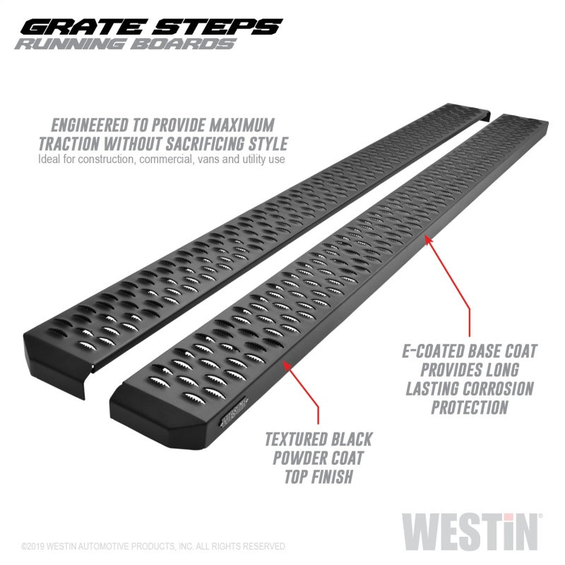 Westin Grate Steps Running Boards 79 in - Textured Black