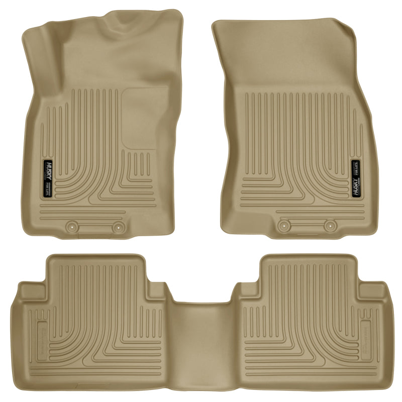 Husky Liners WeatherBeater 14 Nissan Rogue Front & Second Row Tan Floor Liners