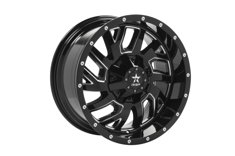 RBP 65R Glock 20x10 6x139.7 BP / 6 BS / 10mm Offset 78mm CB Gloss Black w/Machined Grooves Wheel