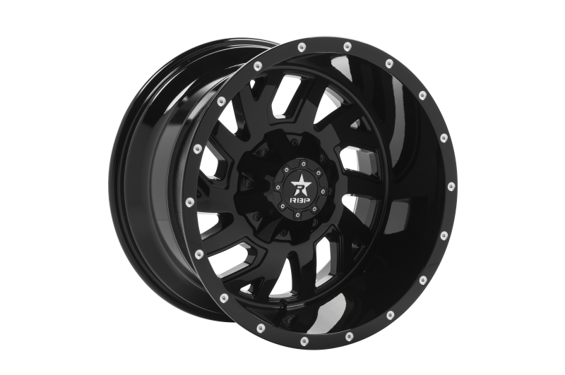 RBP 65R Glock 20x12 6x139.7 BP / 4.75 BS -44mm Offset 78mm CB (Hub Centric) Gloss Black Wheel