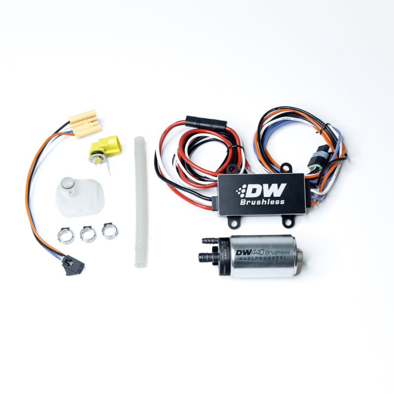 DeatschWerks 2009+ 370Z / 2008-2013 Infiniti G37 440lph In-Tank Brushless Fuel Pump w/9-0904 Instl kit/C103 Controller