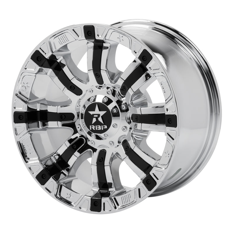 RBP 94R 17x9.0 6x139.7 BP / 5.5 BS 10mm Offset 78mm CB (Hub Centric) Chrome w/Black Inserts Wheel