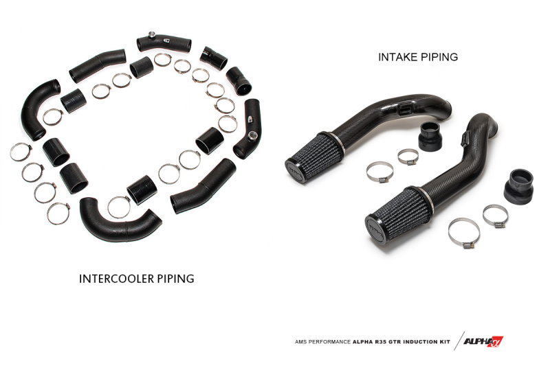 AMS Performance Nissan GT-R R35 Induction Kit w/Stock Turbos/Intercooler/TB/Manifolds/TiAL Flanges