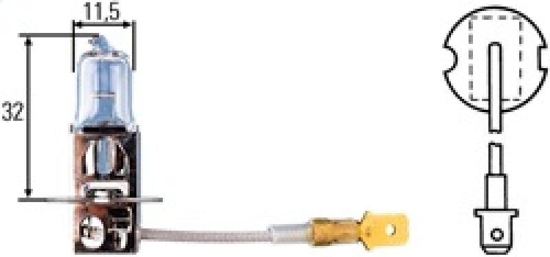 Hella Halogen H3 12V 85W Yellow Star Light Bulb