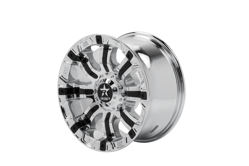 RBP 94R 17x9.0 6x139.7 BP / 5.5 BS 10mm Offset 78mm CB (Hub Centric) Chrome w/Black Inserts Wheel