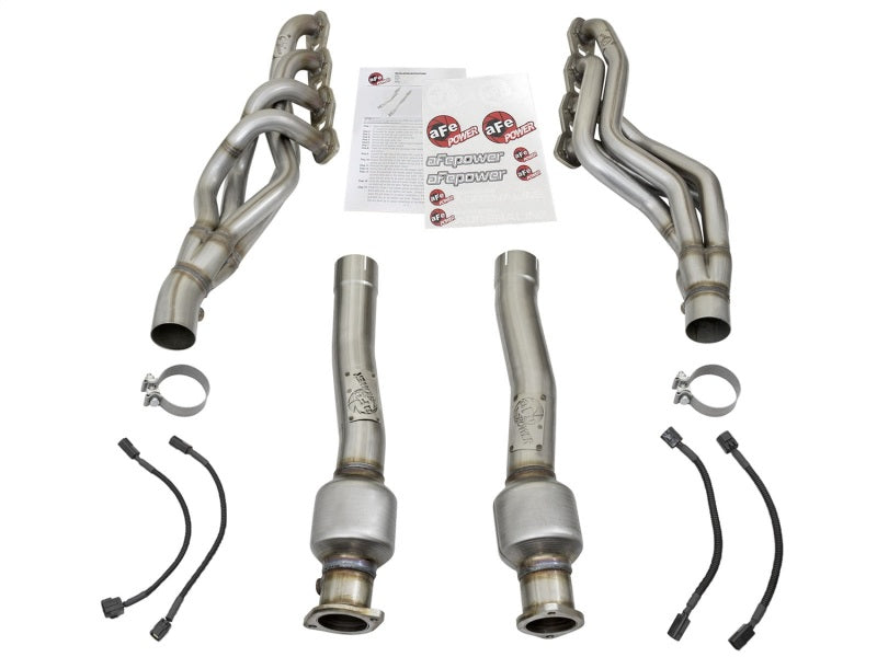 aFe Twisted Steel Header and Connection Pipe Street Series 2004-2015 Nissan Titan V8-5.6L