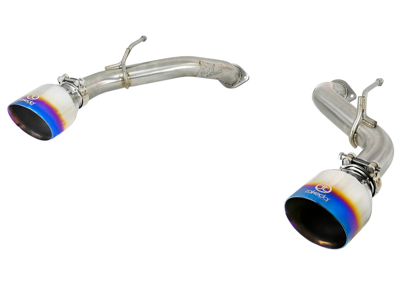 aFe POWER Takeda 2.5in 304 SS Axle-Back Exhaust w/ Blue Flame Tips 17+ Infiniti Q60 V6-3.0L (tt)