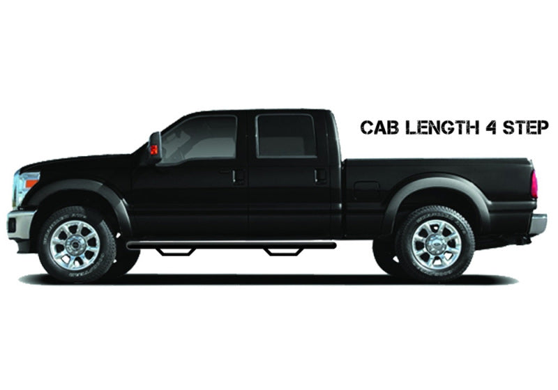 N-Fab Nerf Step 04-15 Nissan Titan Crew Cab - Gloss Black - Cab Length - 3in