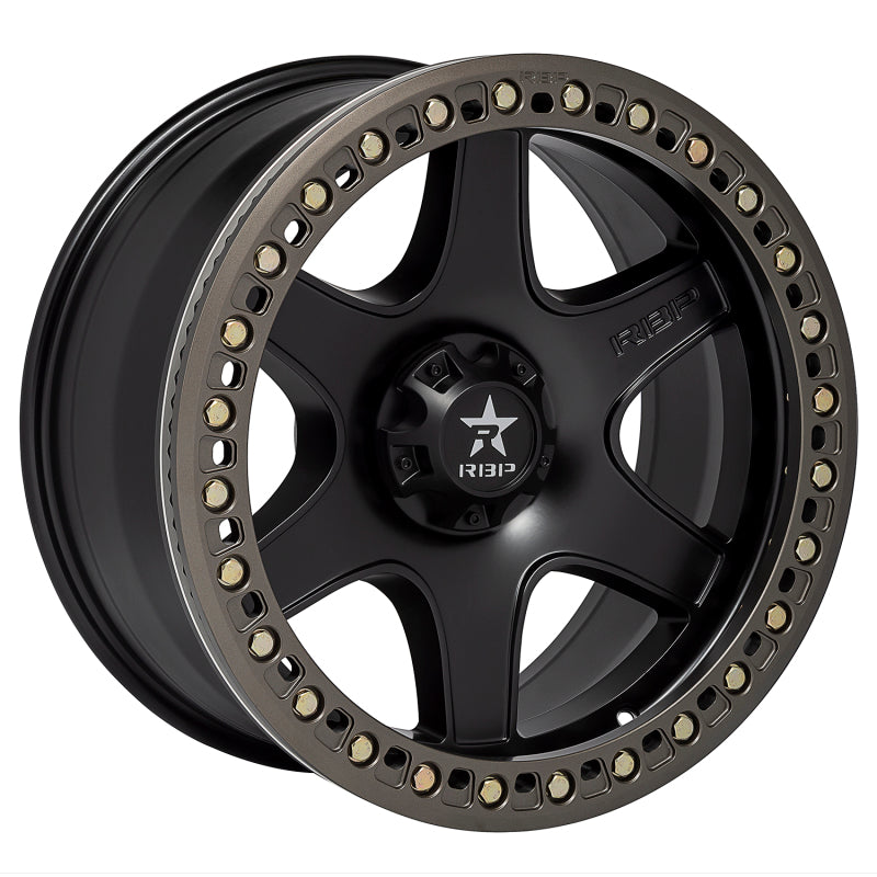 RBP 50R Cobra 17x9.0 6x139.7 BP / 5.5 BS 10mm Offset 78mm CB (Hub Centric) Black w/Bronze Ring Wheel