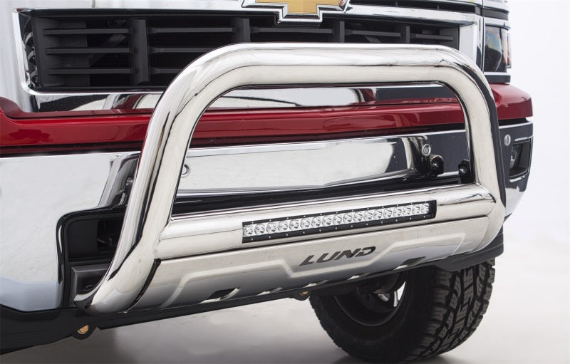 Lund 16-17 Nissan Titan XD Bull Bar w/Led Light Bar - Polished