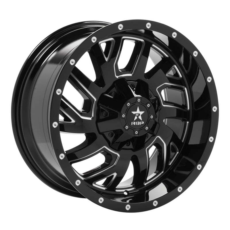 RBP 65R Glock 20x10 6x139.7 BP / 6 BS / 10mm Offset 78mm CB Gloss Black w/Machined Grooves Wheel