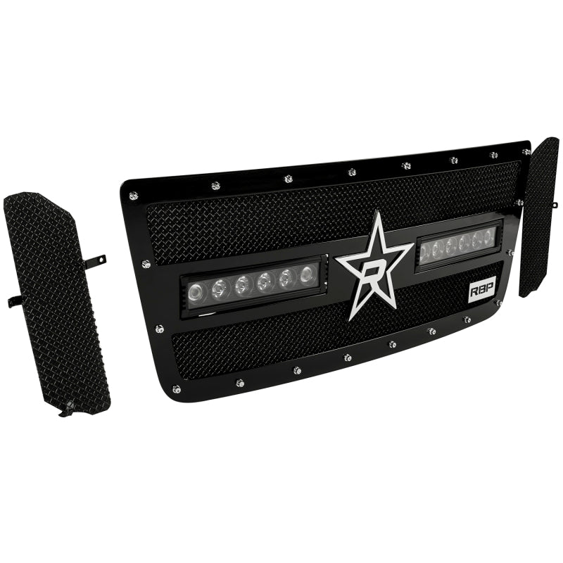 RBP RX-3 Midnight Edition Black LED Bar Grille (Studded) Nissan Titan XD