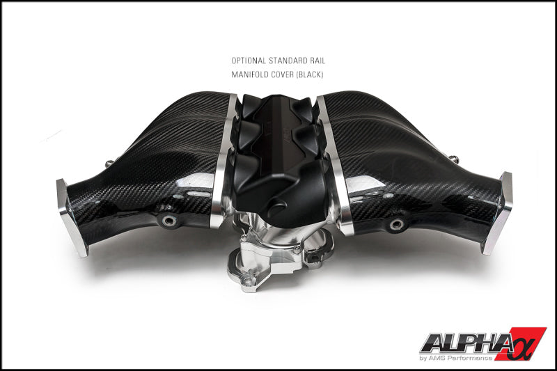 AMS Performance Nissan GT-R Alpha Carbon Fiber/Billet Intake Manifold w/Std Fuel Rail - Clear