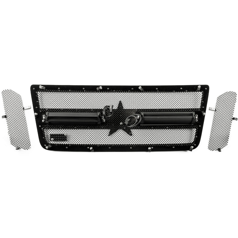 RBP RX-3 Midnight Edition Black LED Bar Grille (Studded) Nissan Titan XD