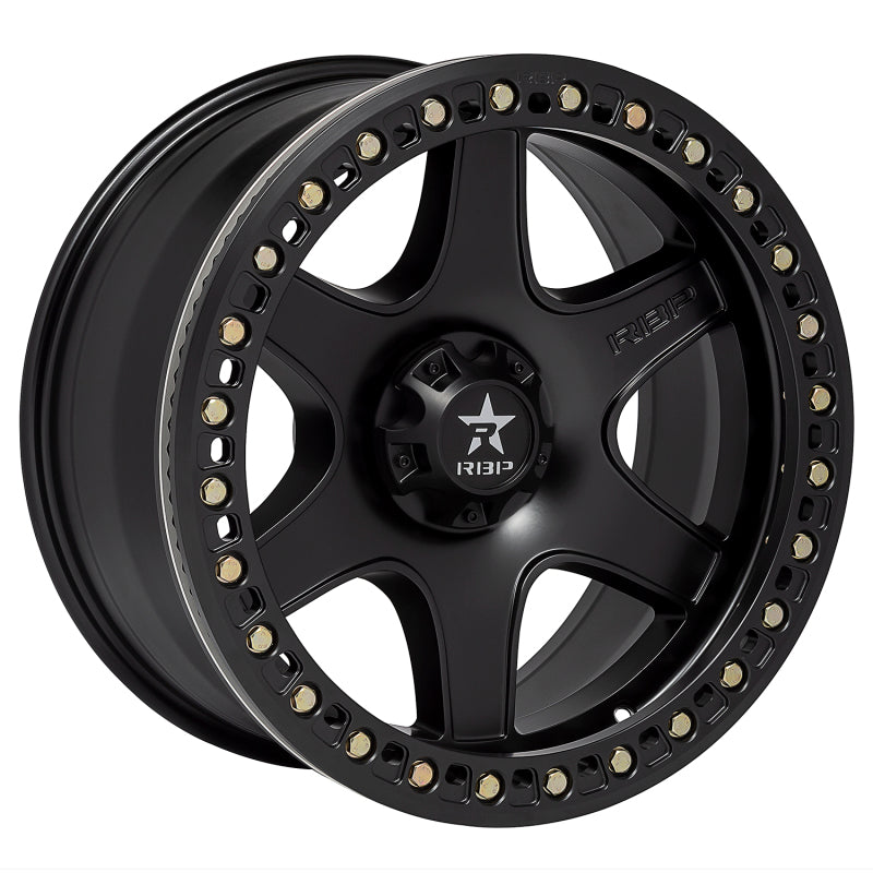 RBP 50R Cobra 17x9.0 6x139.7 BP / 4.5 BS -12mm Offset 78mm CB (Hub Centric) Black w/Black Ring Wheel