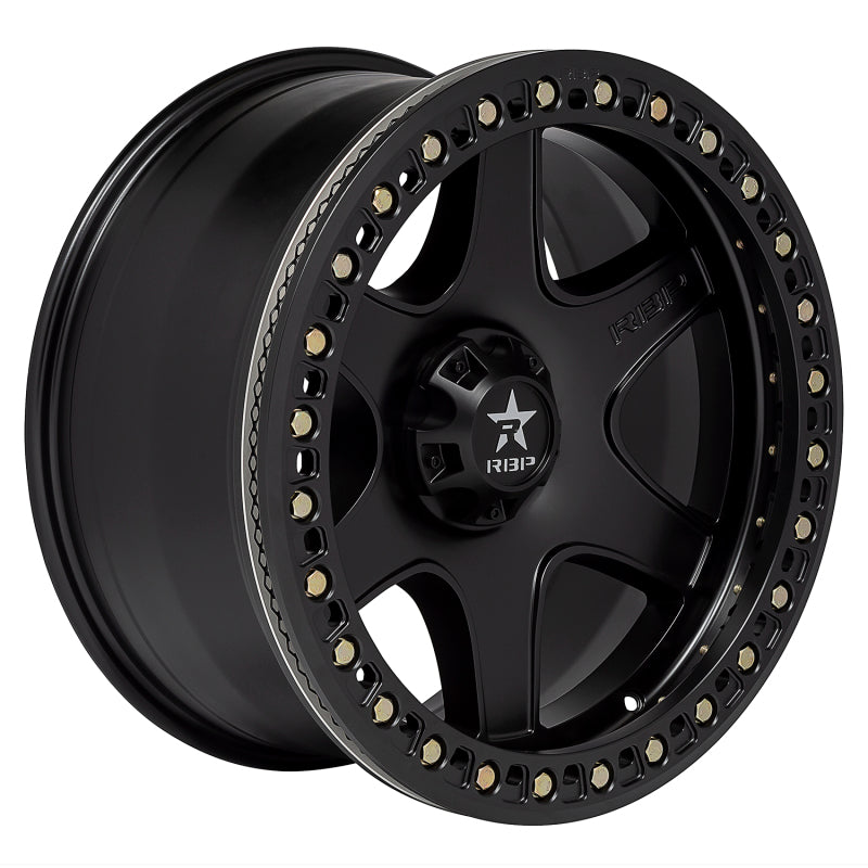 RBP 50R Cobra 17x9.0 6x139.7 BP / 5.5 BS 10mm Offset 78mm CB (Hub Centric) Black w/Black Ring Wheel