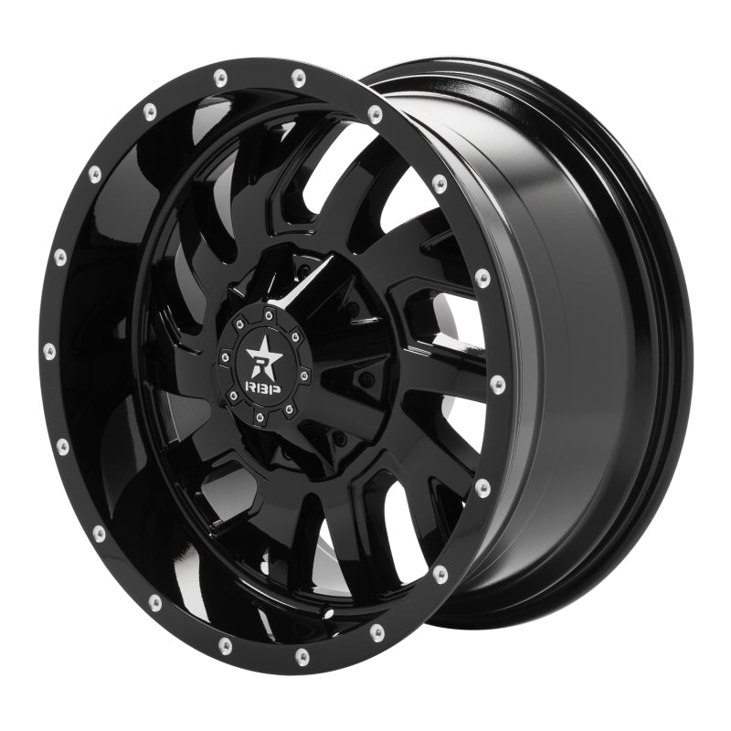 RBP 65R Glock 20x10 6x139.7 BP / 6 BS 10mm Offset 78mm CB (Hub Centric) Gloss Black Wheel