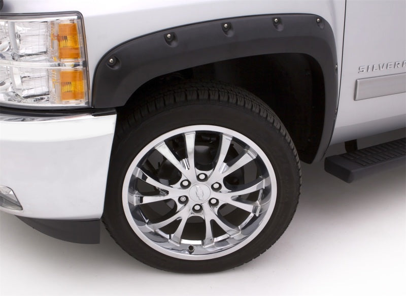 Lund 16-17 Nissan Titan XD RX-Rivet Style Textured Elite Series Fender Flares - Black (4 Pc.)